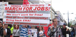 Young Socialists ‘March for Jobs’ in Swindon