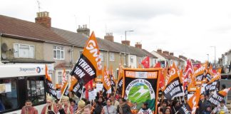 Carillion workers marching in Swindon – the battle for ‘justice’ becoming harder and harder