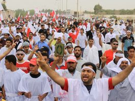 Thousands marching for basic democratic rights in Bahrain
