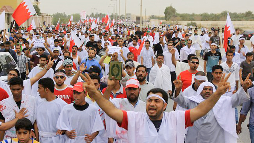 Thousands marching for basic democratic rights in Bahrain