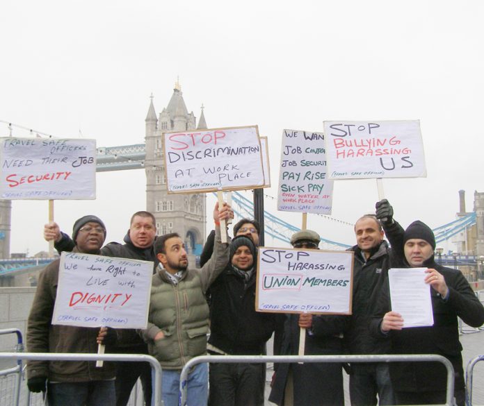 London Overground Travel Safe officers in the RMT are fighting for sick pay, job security and proper contracts