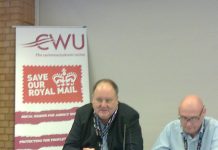 BILLY HAYES (left), CWU leader said the CWU will be taking strike action in October