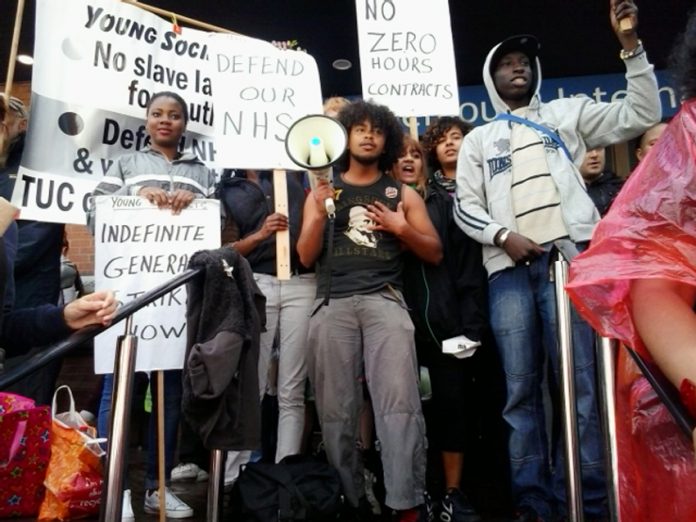 The enthusiastic Young Socialists lobby made a big impact with their demand for a general strike to bring down the coalition and their demand to end all zero-hour contracts