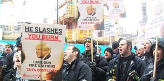 Firefighters are determined to defend the fire service from a government that is determined to cut it to pieces
