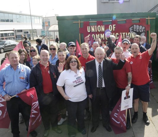 The CWU has been campaigning against the privatisation of Royal Mail since the days of the last Labour government. The picture shows its campaign in Corby in 2009
