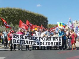 Banner reads ‘together for a dependable pension’