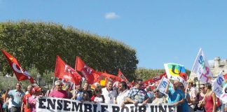 Banner reads ‘together for a dependable pension’