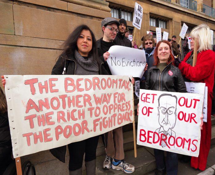 All over the country protests are taking place against the bedroom tax and plans to bring in Universal Credit