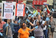 Demonstration against attacks on disabled people who are being hit hard by the new cuts to care