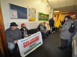 Chase Farm Hospital occupied on February 2nd to stop the closure of the A&E, maternity and paediatrics departments