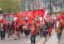 Demonstration in London to defend the capital’s A&Es – workers are determined that the NHS must remain a service providing the necessary quality care for all who need it