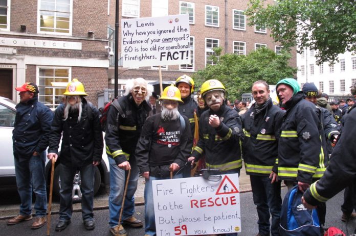 Firefighters show what the government plans for the fire service will mean