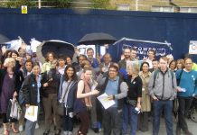 Striking doctors rally outside the Royal London Hospital in Whitechapel in June last year