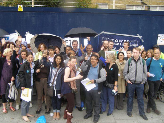 Striking doctors rally outside the Royal London Hospital in Whitechapel in June last year