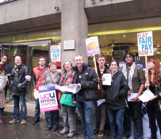 Pickets turned out in force at King’s College