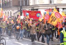 Firefighters on a national FBU demonstration in London on October 16 – they are determined to defend their pension rights