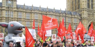 Yesterday’s mass lobby outside the House of Commons demanding the prosecution of all those companies who have been involved in the blacklisting of workers