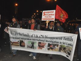Tamil People Celebrate Heroes Day! March in London earlier this month condemning holding the Commonwealth Heads of Government Meeting in Sri Lanka