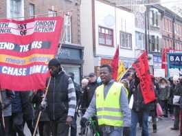 North East London Council of Action marchers demanding that Chase Farm Hospital A&E be kept open attracted much support in Enfield town centre on Saturday