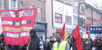 North East London Council of Action marchers demanding that Chase Farm Hospital A&E be kept open attracted much support in Enfield town centre on Saturday