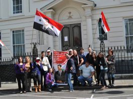 ABBAS REJECTS KERRY’S SECURITY PLAN – while US ex-CIA chief says Assad victory could be the best outcome to Syria war Syrians in London picket the Saudi embassy
