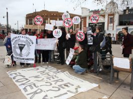Anti-austerity protest against benefit cuts in Lambeth on Sunday