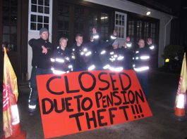 FBU pickets at Euston with a clear message