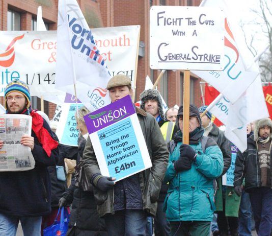 Students, youth and workers march against Tory cuts in Norwich