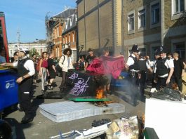 Police eviction in Brixton last July to make way for luxury apartments