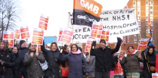 Ealing Hospital workers on their picket line yesterday made clear that they want negotiations for a living wage, sick pay and improved annual leave