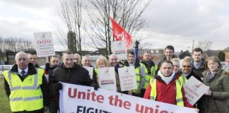 Yorkshire ambulance workers in the Unite union striking to defend patient safety