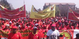 NUMSA members on the march