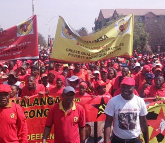 NUMSA members on the march