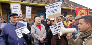 Demonstration in Tower Hamlets against the closure of a GP surgery