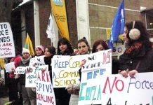 Copland school in Brent, north west London, where staff, parents and pupils are fighting the attempt to impose an academy