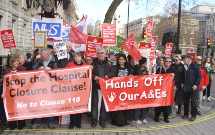 The lobby calling to scrap Clause 118/9 of the Care Bill which will allow health secretary Hunt to close any hospital he chooses