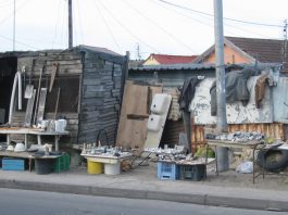 Most workers in South Africa live in shanty dwellings