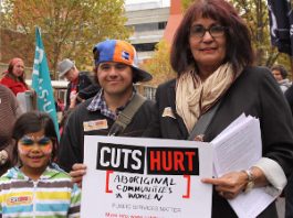Community and Public Sector Union campaign against cuts