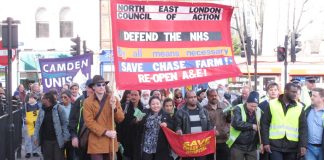 March in Enfield last month demanding the reopening of Chase Farm A&E