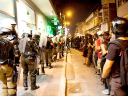 Greek workers and youth were confronted by riot police in Kokkinia, Athens, as they marched against Golden Dawn last September