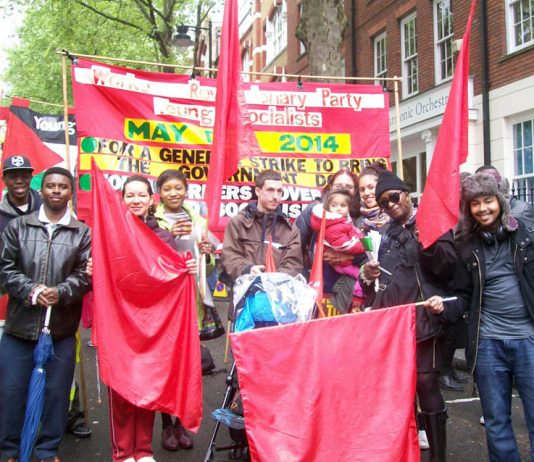 Workers Revolutionary Party and Young Socialists assemble at Clerkenwell Green
