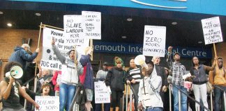 Young Socialists lobby of last September’s TUC Congress in Brighton demanding no zero-hours contracts