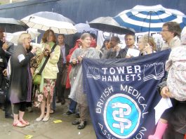 BMA members demonstrate during their national strike in June 2012