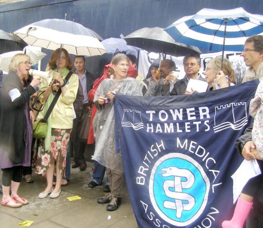 BMA members demonstrate during their national strike in June 2012