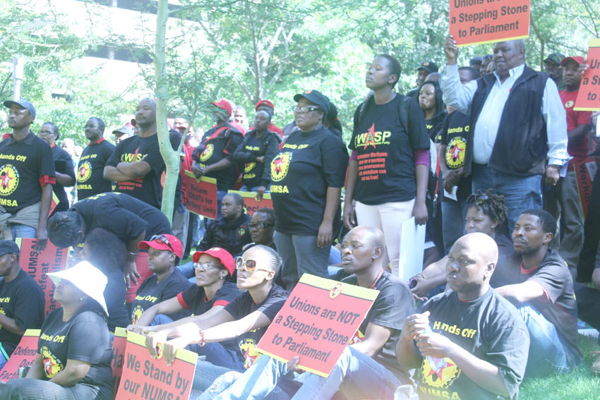 Young NUMSA members lobby COSATU with a clear message