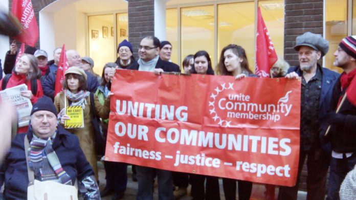 Demonstration against the TV documentary ‘Benefits Street’ which vilified the poor. The abolition of Council Tax Benefit is driving thousands more into debt