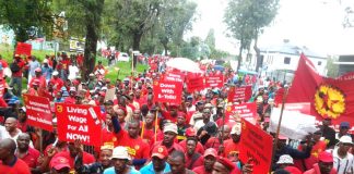 NUMSA strike on the ‘Day of Action for Youth Jobs’ held across nine regions of South Africa on March 19