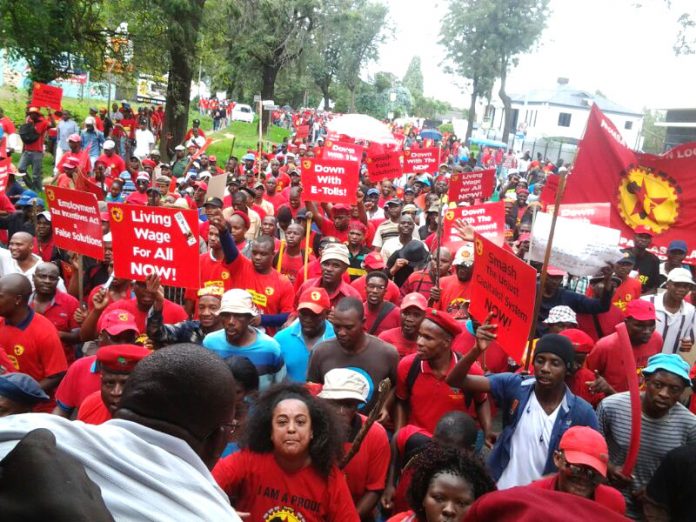 NUMSA strike on the ‘Day of Action for Youth Jobs’ held across nine regions of South Africa on March 19