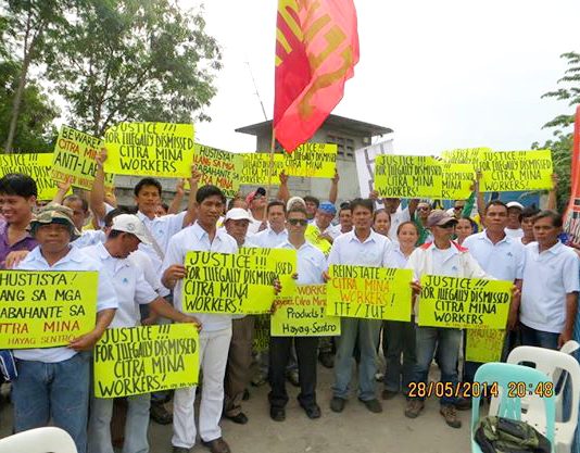 Sacked Citra Mina seafood workers’ demonstration demanding reinstatement