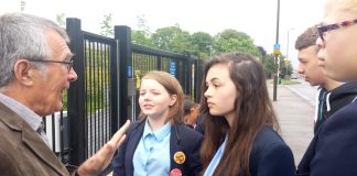 School chair of governors Laws was unable to convince the young strikers to give up their action opposing an Academy